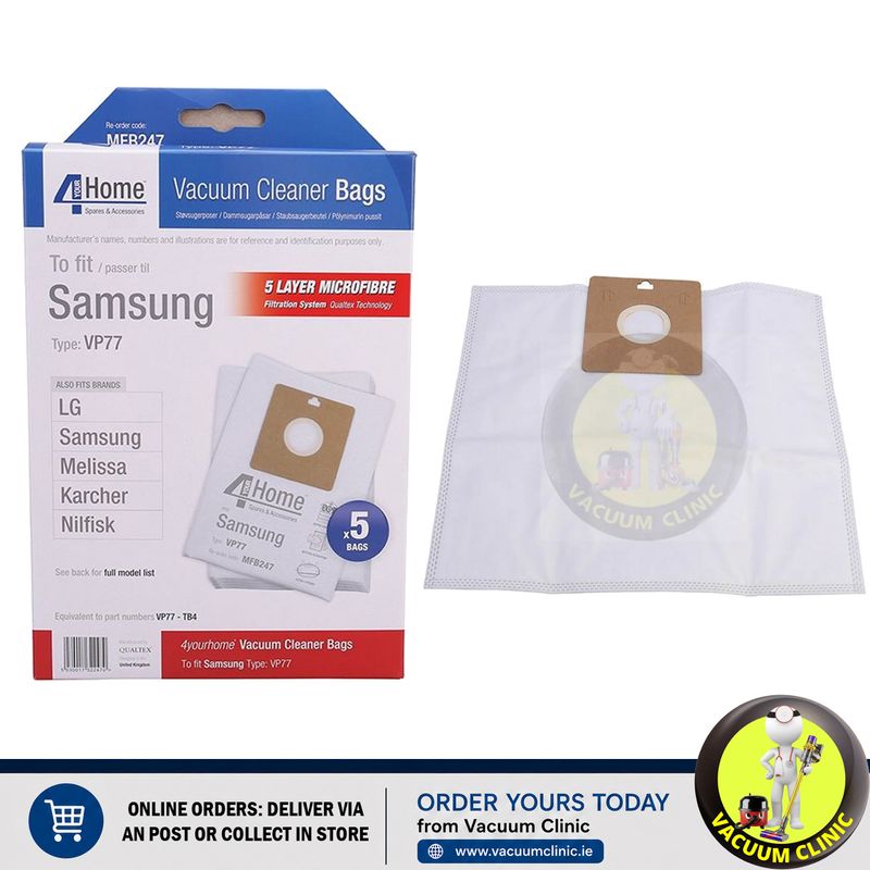 MICROFIBRE BAGS - SAMSUNG - NILFISK ACTION BRAVO (0603.0903) EXSMFB247