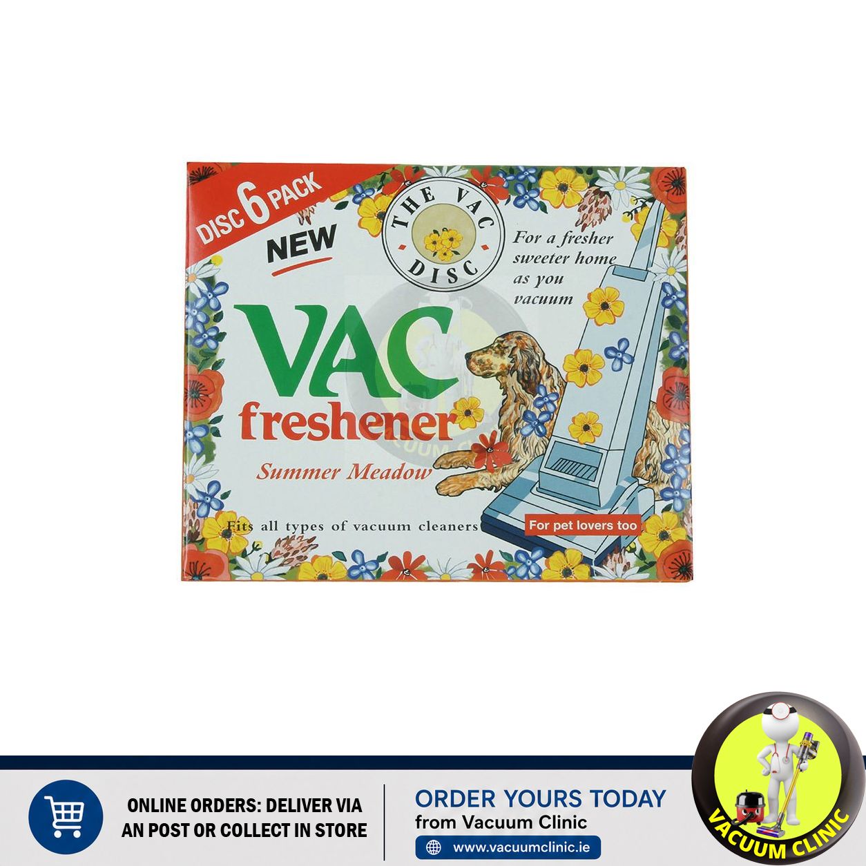 UNIVERSAL VACUUM FRESHENER DISCS SUMMER MEADOW PACK OF 6 DISCS (COUNTER) QUAMVP92