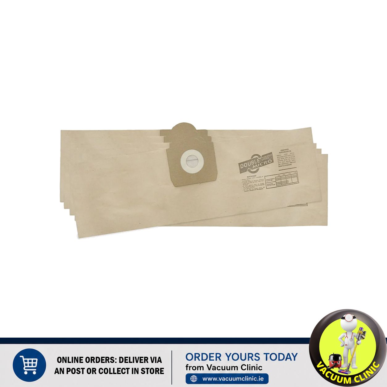ROWENTA RB50 / QUALVAC YES202 / NILFISK BUDDY (NOT BUDDY 2) BAGS PK OF 5 (3002) EXSSDB65