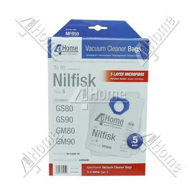 MICROFIBRE BAGS NILFISK 70 80 90 (0601.0901) EXSMFB59