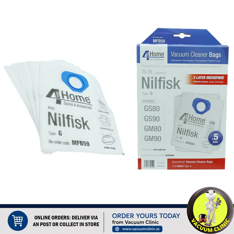 MICROFIBRE BAGS NILFISK 70 80 90 (0601.0901) EXSMFB59