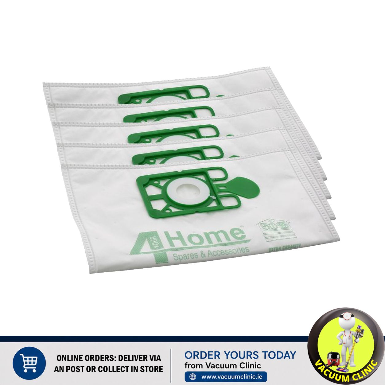 MICROFIBRE BAGS NUMATIC HENRY, INSPIRE BUSINESS &amp; HOME X 5 EXSVAC48 (0702.1002) EXSMFB373