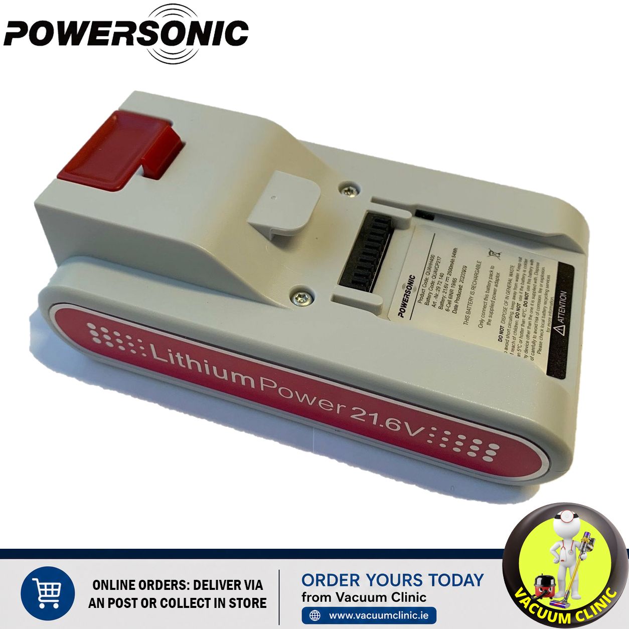 POWERSONIC HH400 / INSPIRE INSISV400 BATTERY 21.6V (3805) EXSVCP217