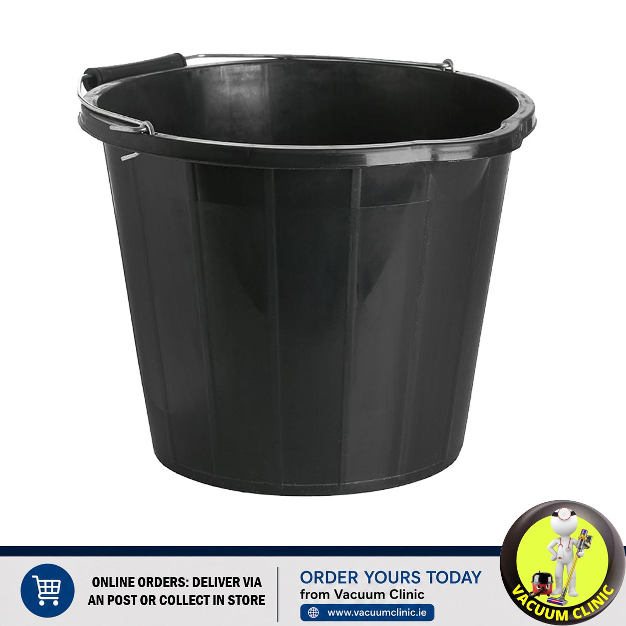 14 LITRE BLACK BUILDERS BUCKET (2806) JEGHP100