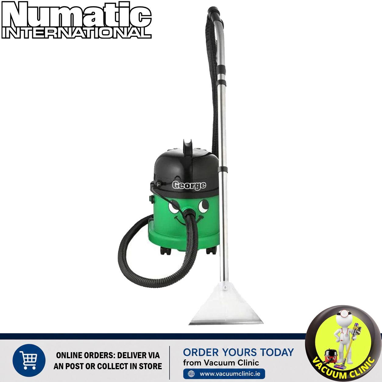 GEORGE 3 IN 1 NUMATIC SHAMPOO WET AND DRY VAC GREEN (5401) NUMGVE370