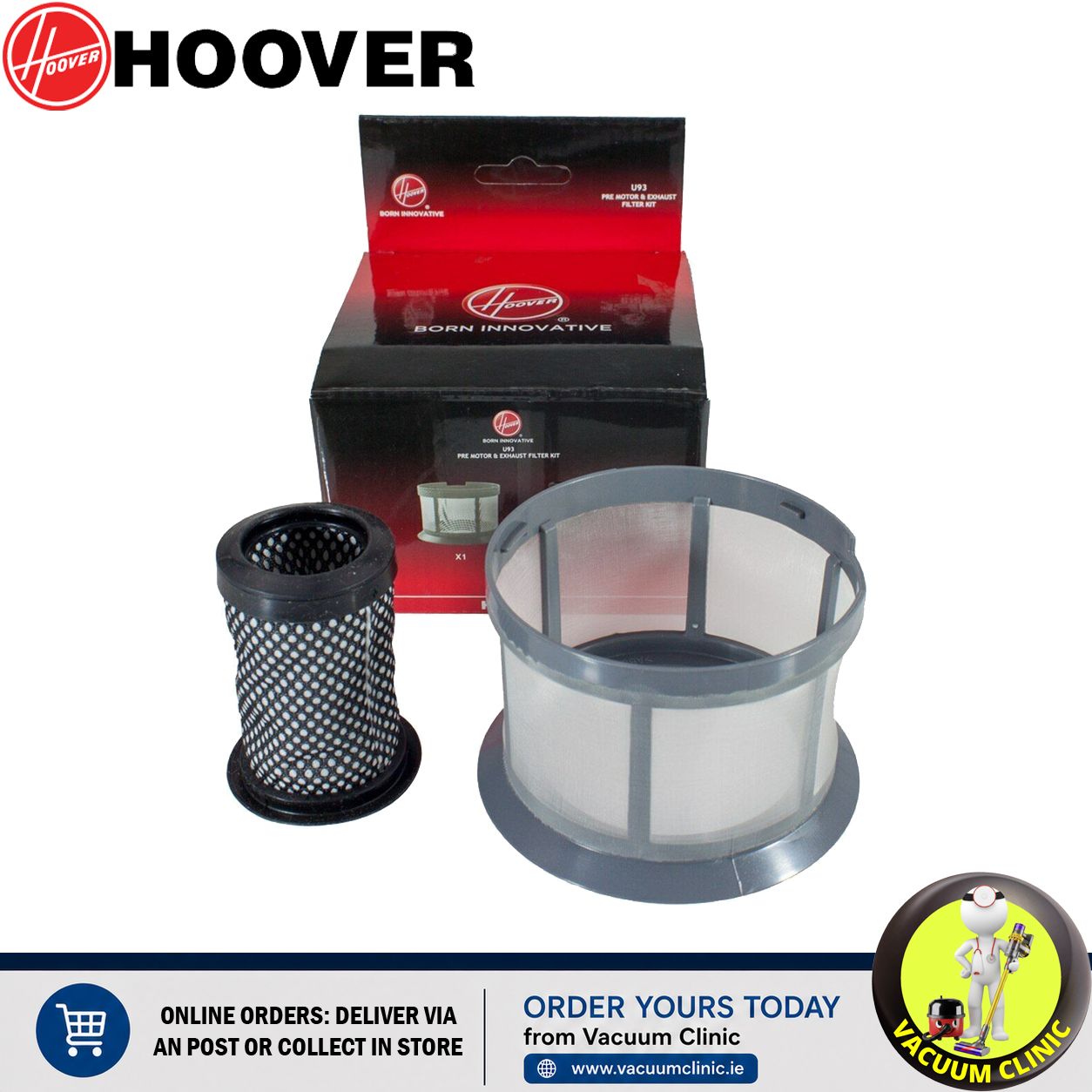 HOOVER U93 PRE MOTOR AND EXHAUST FILTER KIT (6006) HVR35602065