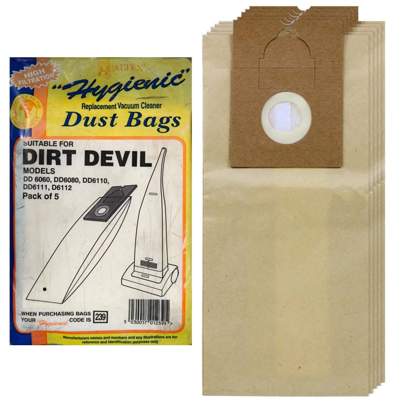 DIRT DEVIL DD6060 BAGS PACK OF 5 (7101) EXSSDB239