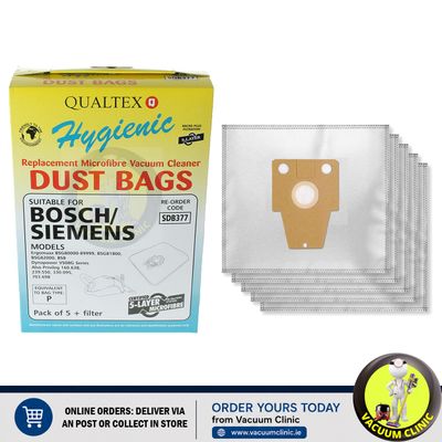 BOSCH TYPE P MICROFIBRE DUST BAG 5PK (2503) EXSSDB377
