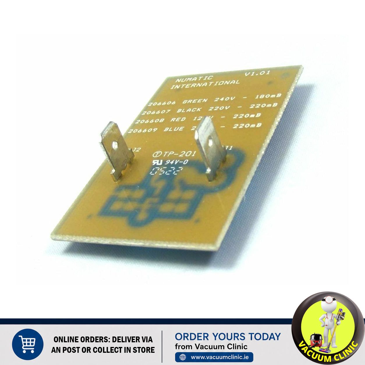 NUMATIC PCB 2 PIN FOR HENRY SPEED CONTROL HI LO (3807) NUM206606