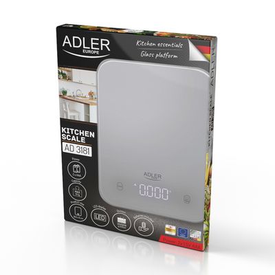 ADLER KITCHEN SCALES WITH DIGITAL DISPLAY (COUNTER) ADLAD3181G