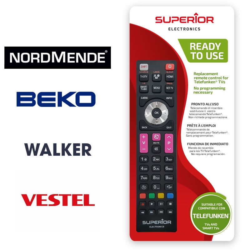 NORDMENDE, WALKER, BEKO, VESTEL, TELEFUNKEN TV REMOTE (COUNTER) SUPRC016
