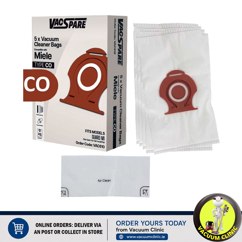 MIELE CO MICROFIBER BAGS PACK OF 5 (0502) EXSVAC610