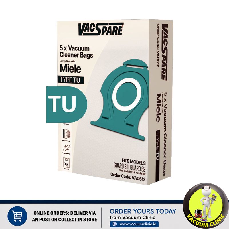 MIELE TU MICROFIBER BAGS PACK OF 5 (0501) EXSVAC612
