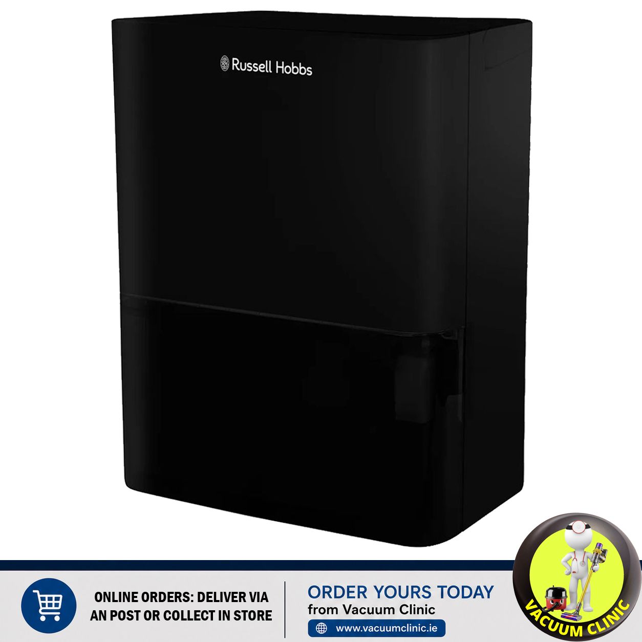 RUSSELL HOBBS BLACK DEHUMIDIFIER EXT RATE 10L 24HRS () REMRHDH1001B