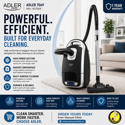 ADLER AD7069 800W VACUUM CLEANER (NEW) ADLAD7069
