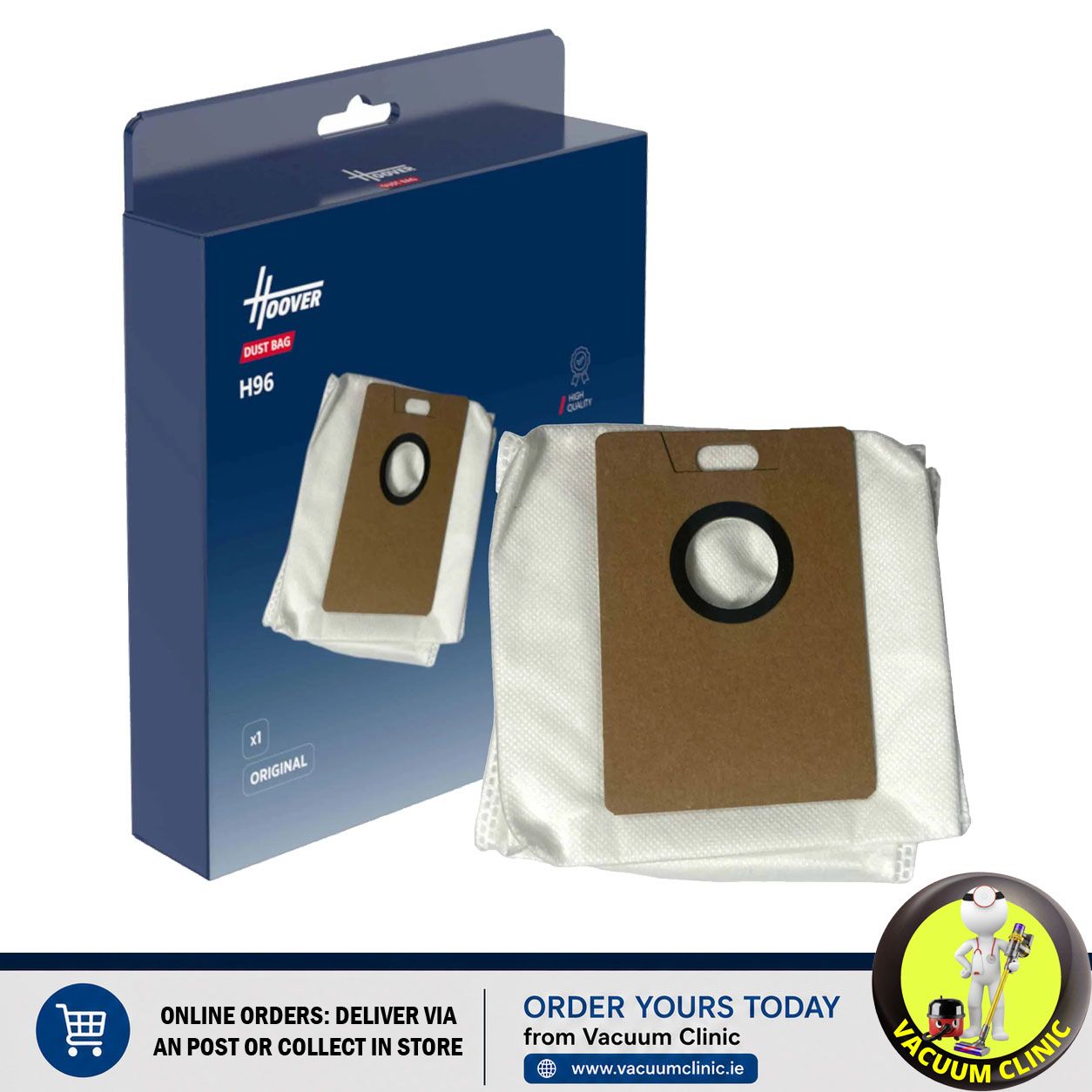H96 STYLE MICROFIBER BAG TO FIT HOOVER HG2/HG8 (0705) EXSMFBH96