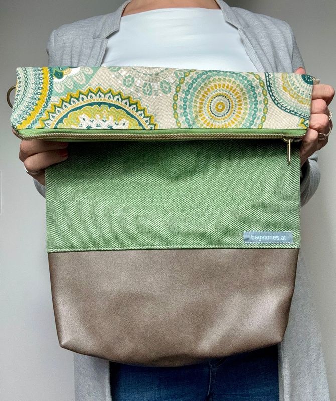 FOLDOVER.bag - Mandala grün/braun