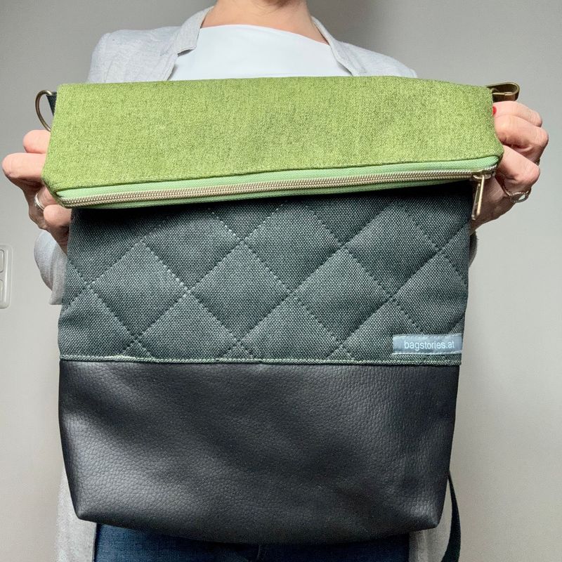 FOLDOVER.bag -grün/anthrazit