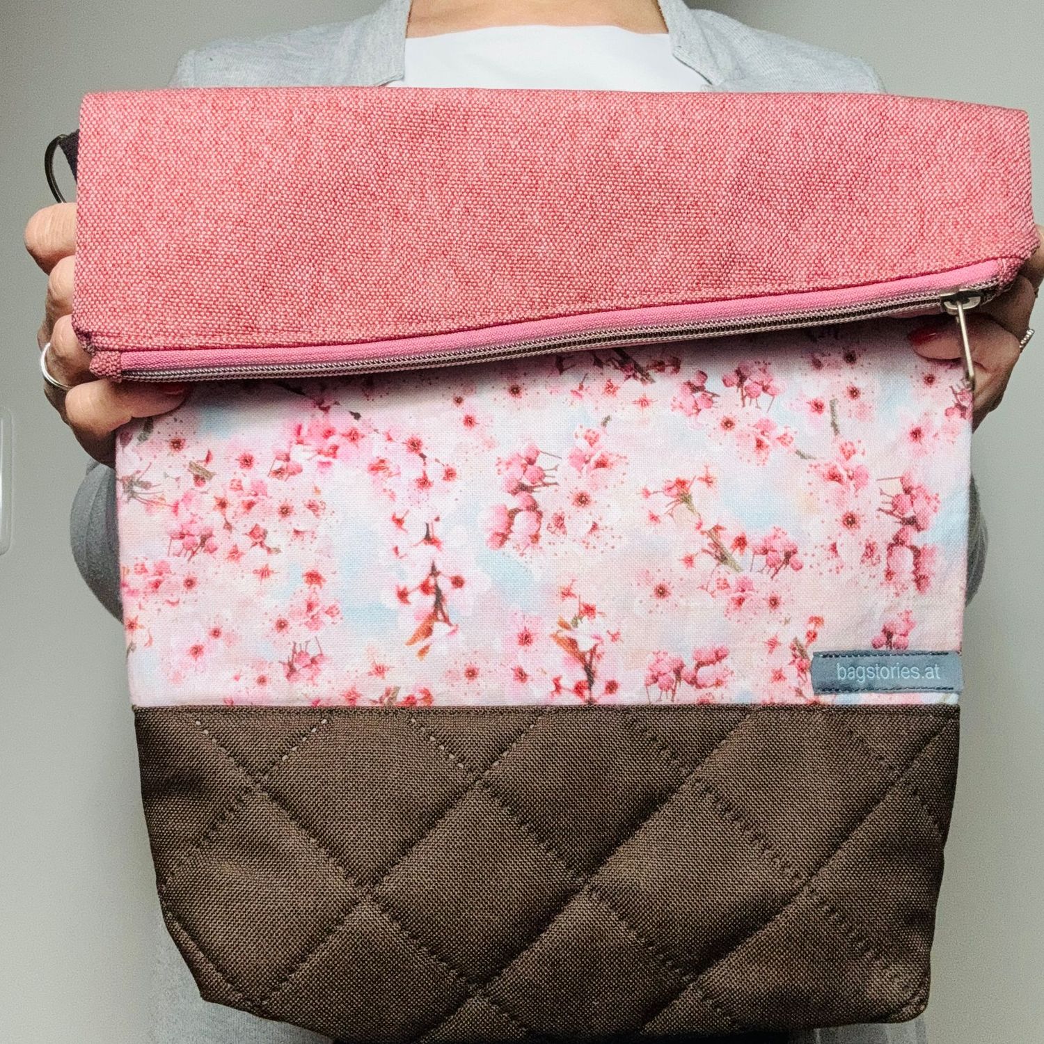 SALE!! FOLDOVER.bag - Kirschblüte