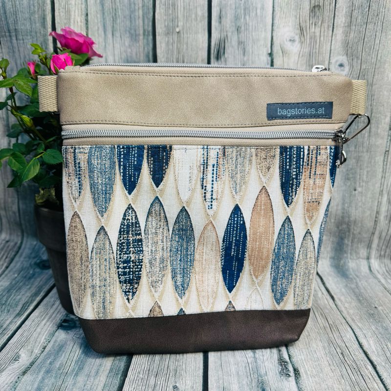 Laila.bag H - blau/beige