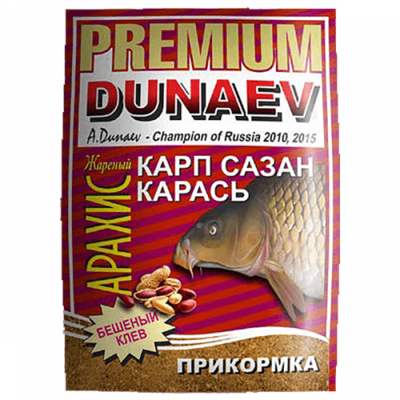 Прикормка "DUNAEV-PREMIUM" 1кг Карп-Сазан Жареный арахис