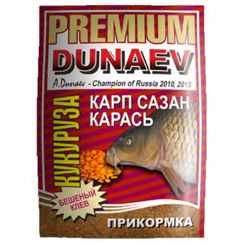 Прикормка "DUNAEV-PREMIUM" 1кг Карп-Сазан Кукуруза