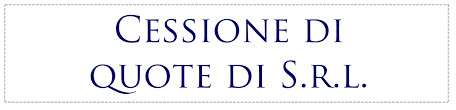 Cessione quote Srl