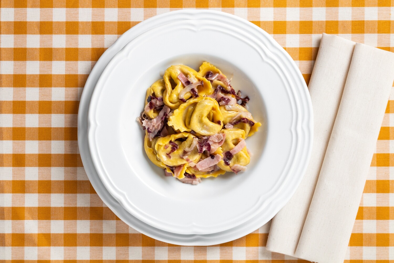 Tortello con ripieno di ricotta di capra Tortello con ripieno di ricotta di capra