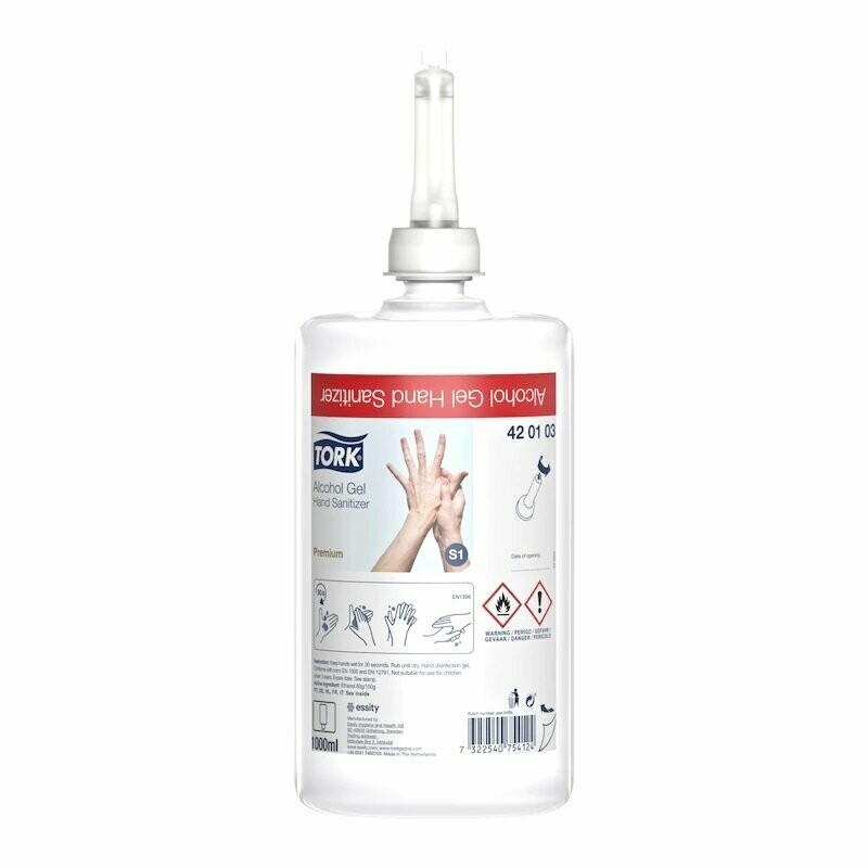S1 Tork Händedesinfektionsgel 1000 ml 6 Stk (420103)