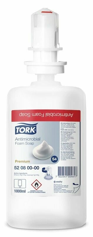 S4 Tork Schaumseife zur Händedekontamination 1000 ml 6 Stk. (520800)