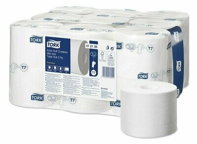 TORK T7 Extra weiches hülsenloses Midi Toilettenpapier (472139)