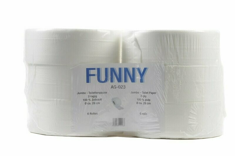 Jumbo Toilettenrollen, 2-lagig hochweiß (AG-023)