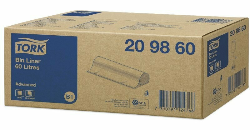 TORK B1 Abfallsäcke 60 ltr., 100 Stk. (209860)