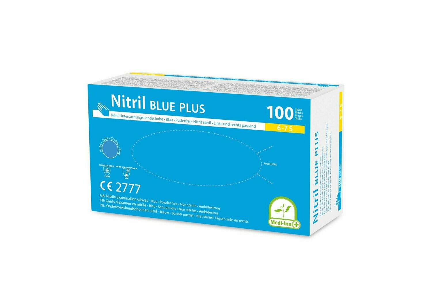 Nitril Blue PLUS Einweghandschuhe puderfrei, 10x100 Stk.