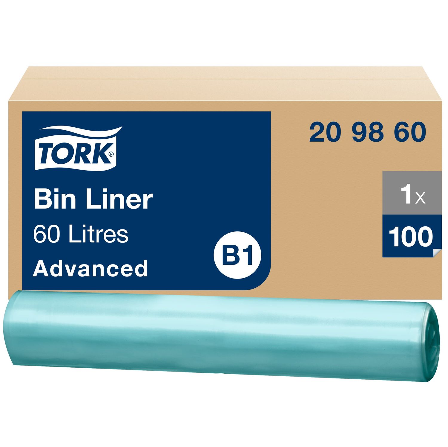 TORK B1 Abfallsäcke 60 ltr., 100 Stk. (209860)