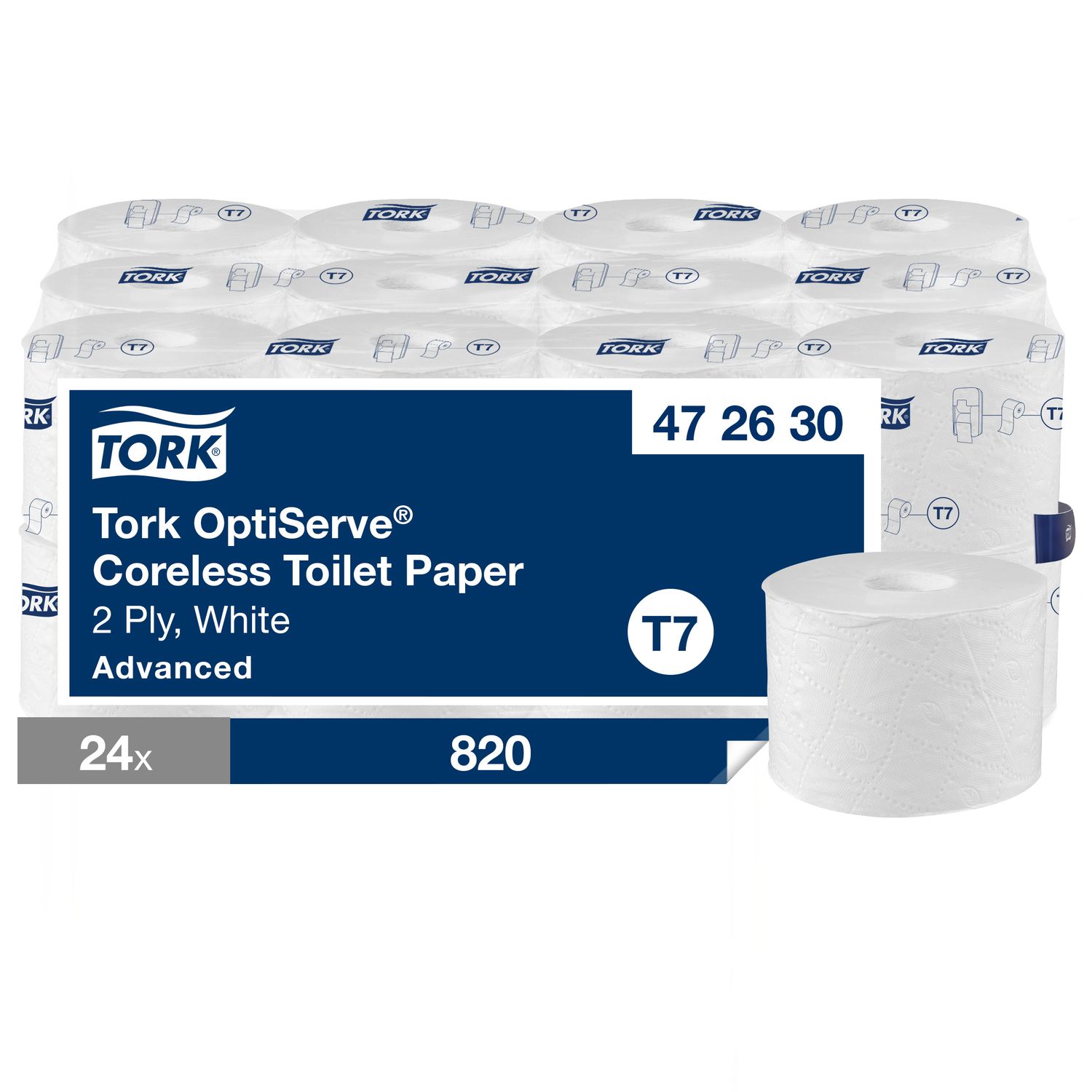 TORK T7 OptiServe hülsenloses Toilettenpapier (472630) - ersetzt Artikel 472199