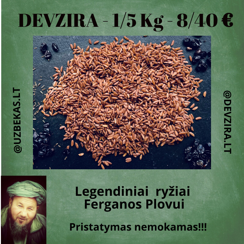Ryžiai devzira 5 kg, Uzgeno