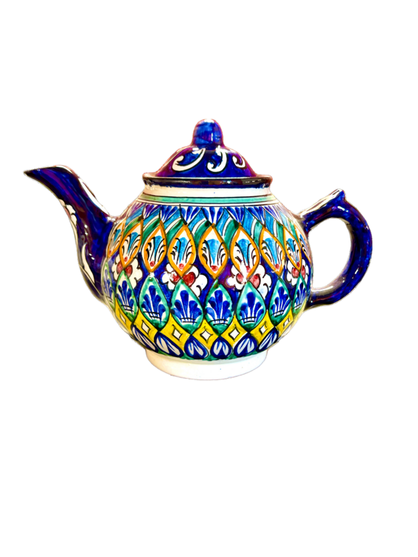 Handmade Teapot 1l &quot;Mehrob&quot;, blue pattern