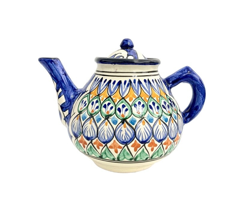 Handmade Teapot 2l &quot;Mechrob&quot;, blue pattern
