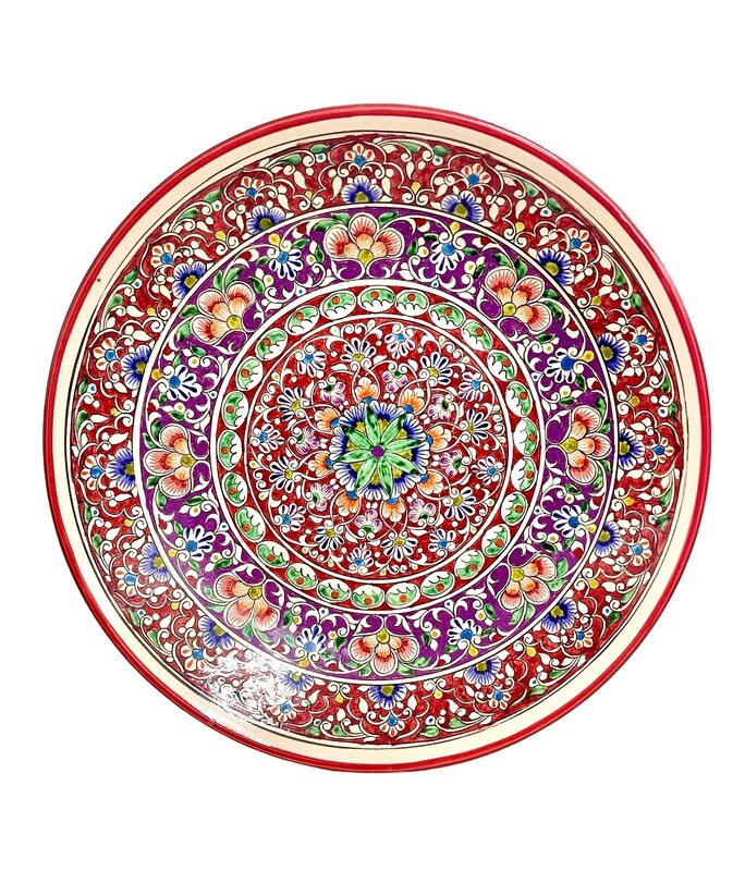 Handmade Legan 42 cm &quot;Qora galam&quot;, red pattern
