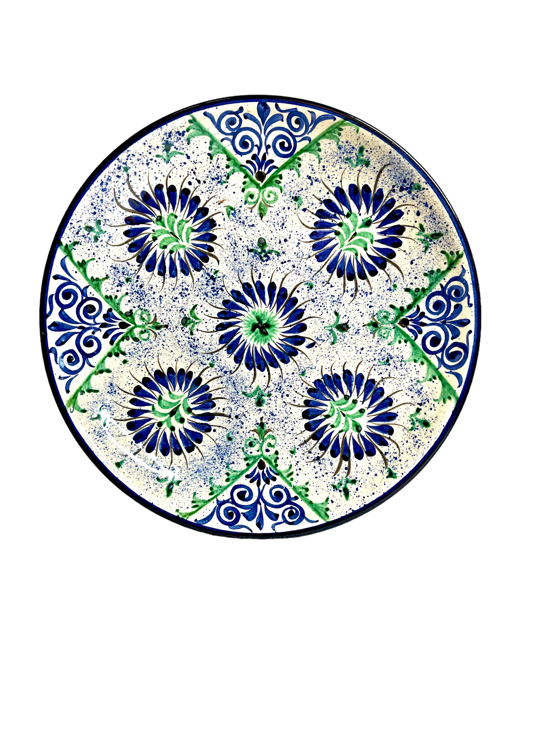 Handmade Legan 32 cm &quot;Qora galam&quot;, blue pattern