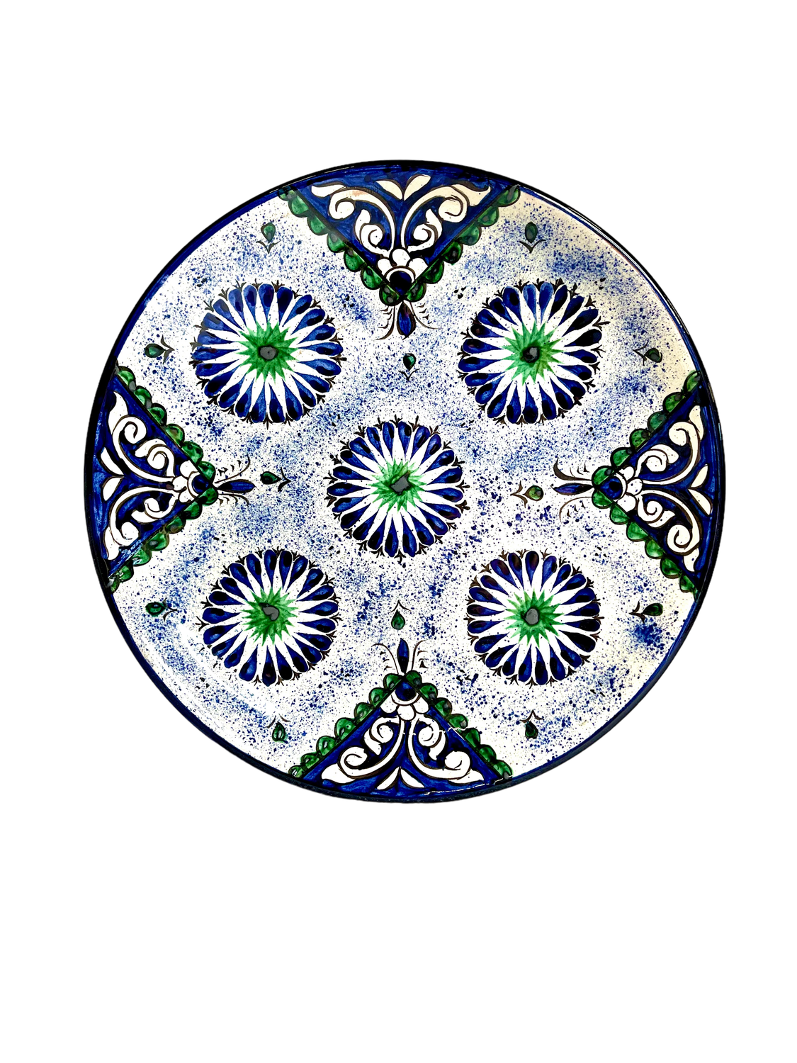 Handmade Legan 32 cm &quot;Qora galam&quot;, blue pattern