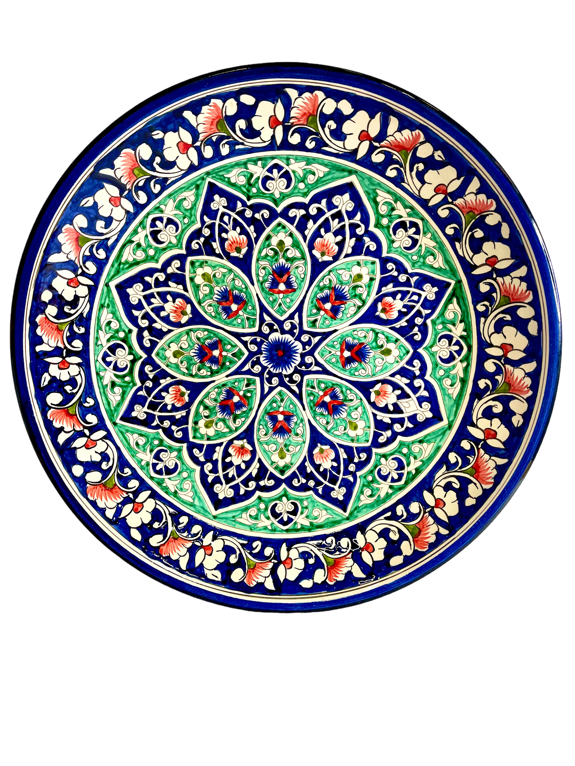 Handmade Legan 42 cm &quot;Qora galam&quot;, blue pattern