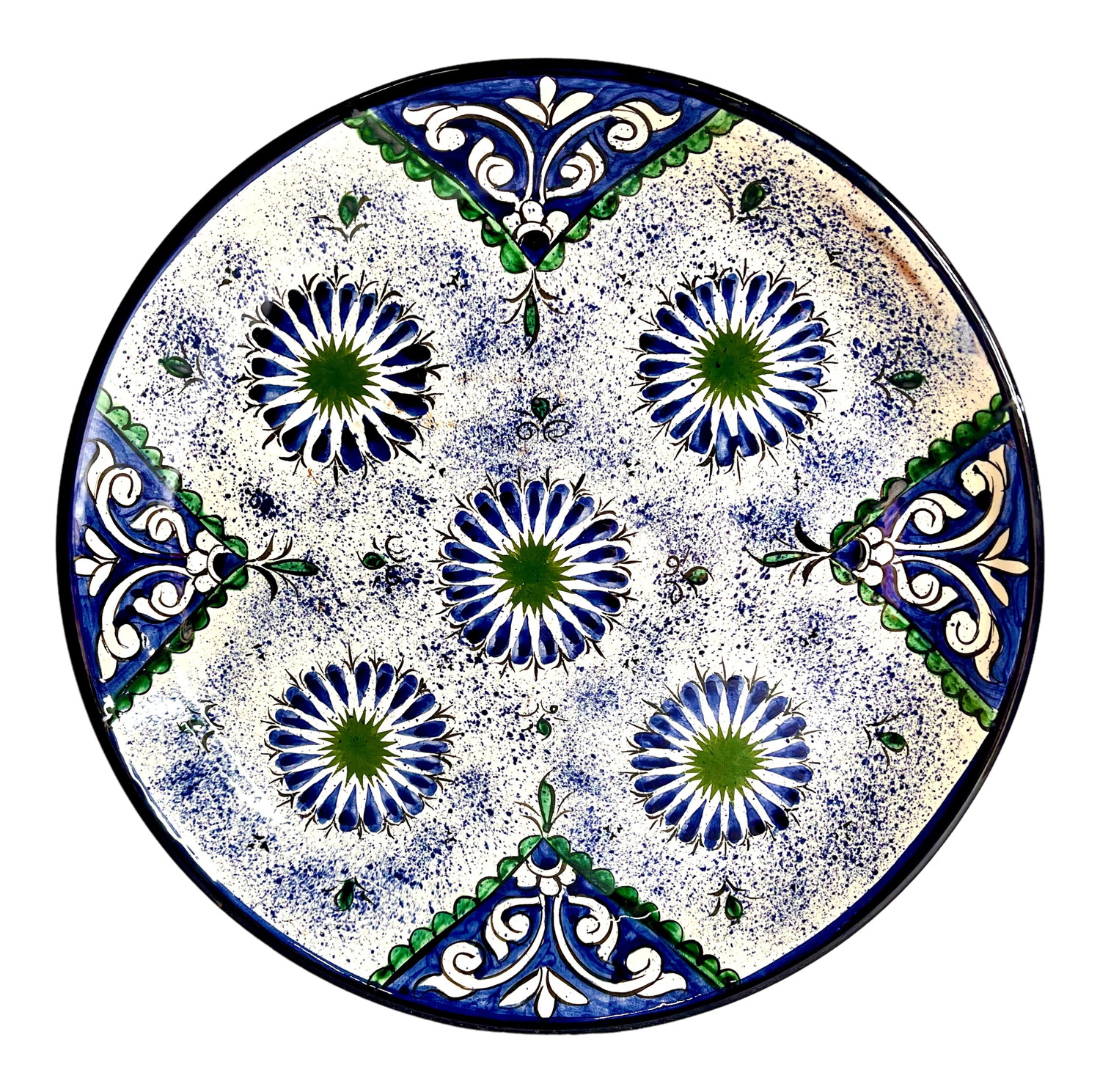 Handmade Legan 38 cm &quot;Qora galam&quot;, blue pattern