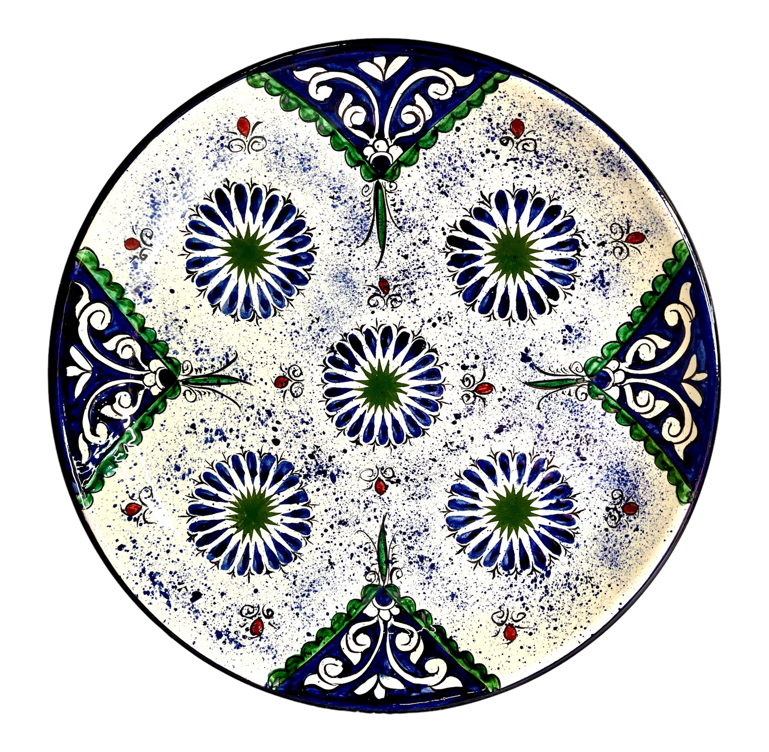 Handmade Legan 38 cm &quot;Qora galam&quot;, blue pattern