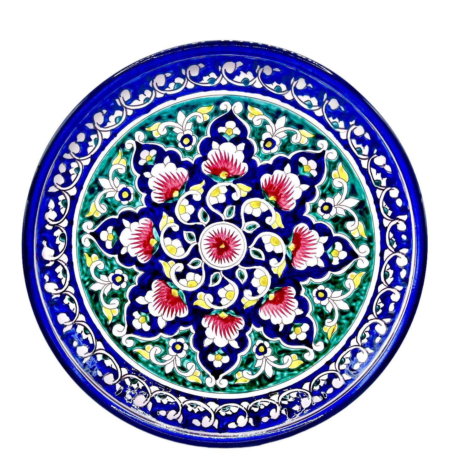 Handmade Legan 30 cm &quot;Qora galam&quot;, blue pattern