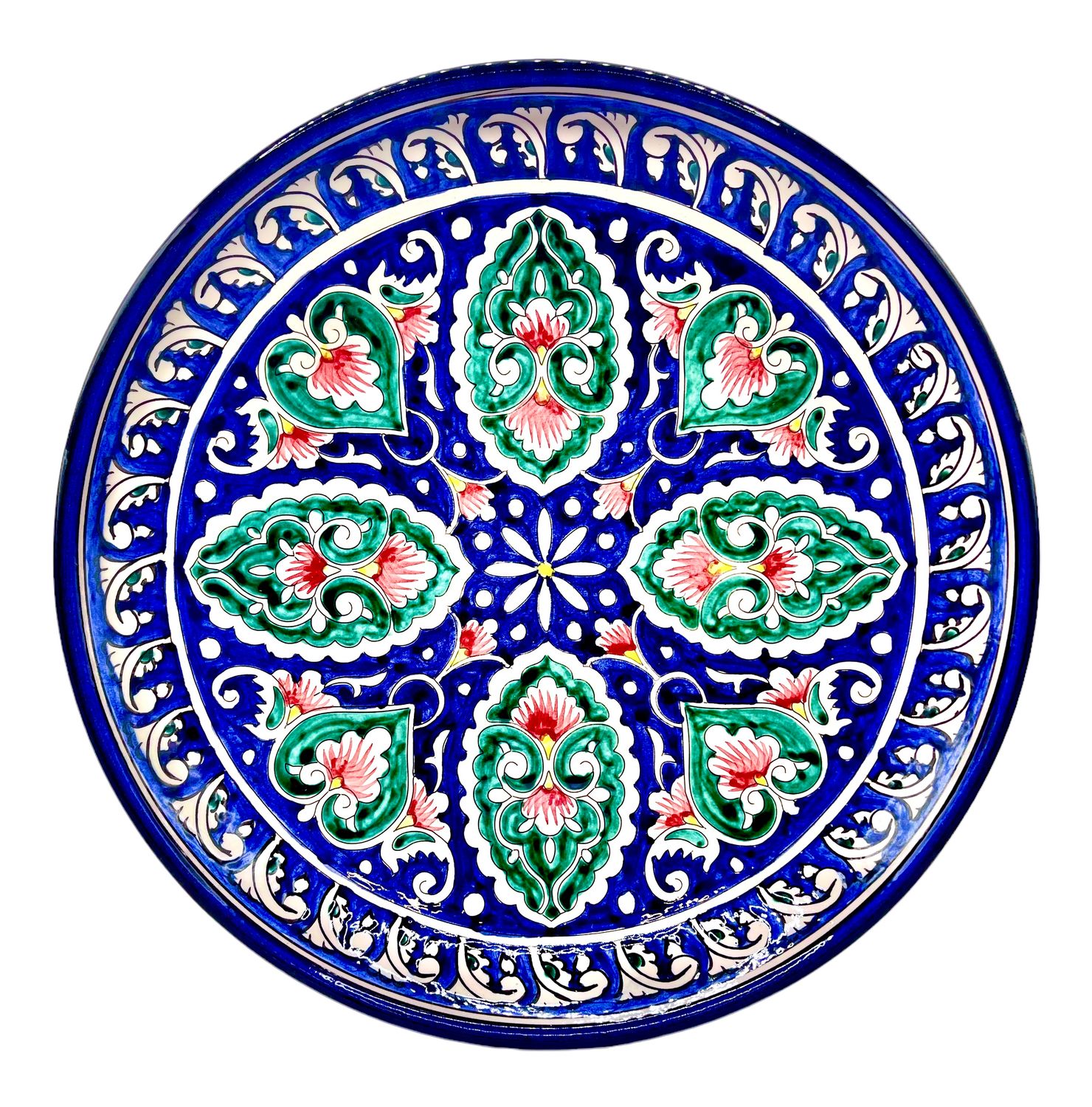 Handmade Legan 30 cm &quot;Qora galam&quot;, blue pattern