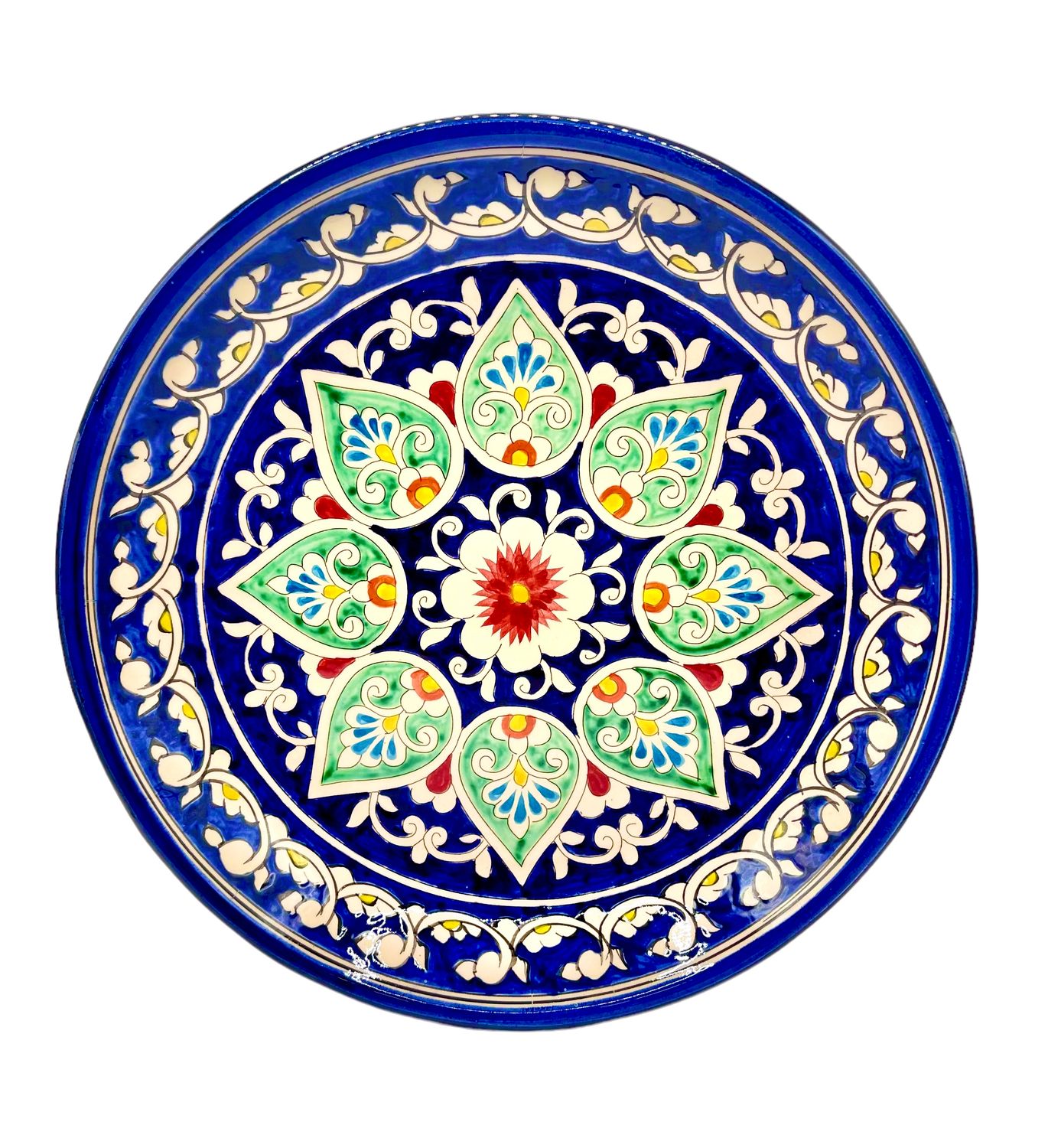 Handmade Legan 25 cm &quot;Qora galam&quot;, blue pattern