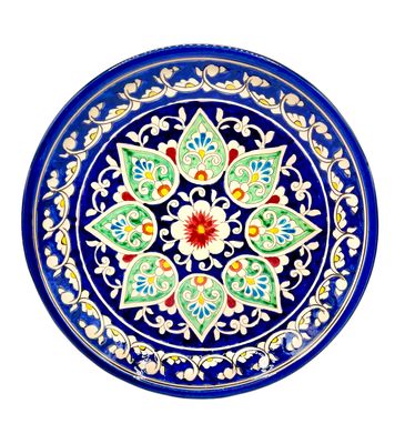 Handmade Legan 25 cm &quot;Qora galam&quot;, blue pattern