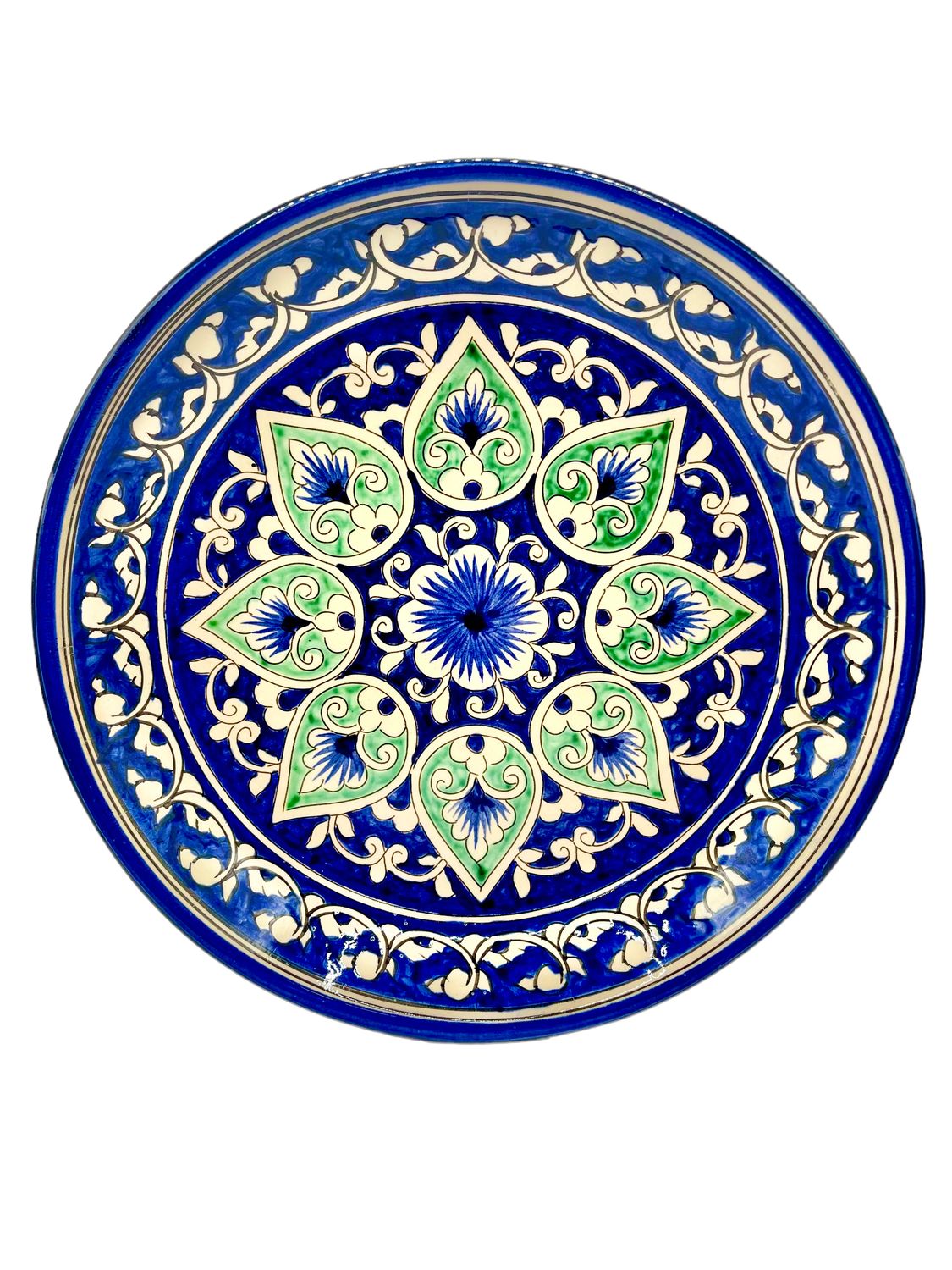 Handmade Legan 25 cm &quot;Qora galam&quot;, blue pattern